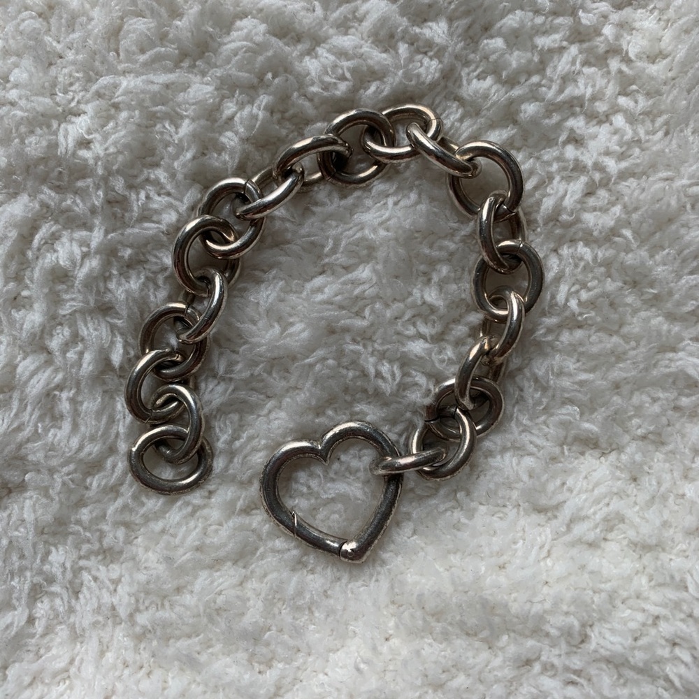 Sterling silver heart bracelet
